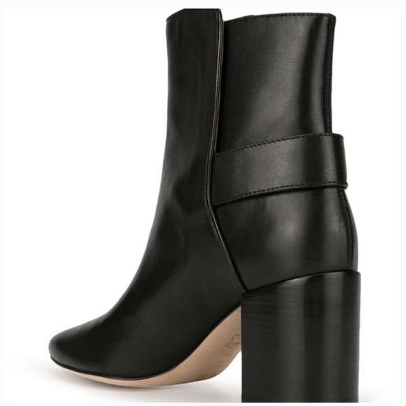 Tory Burch black leather Kira Boots with gold logo hardware size 10 - Picture 2 of 5